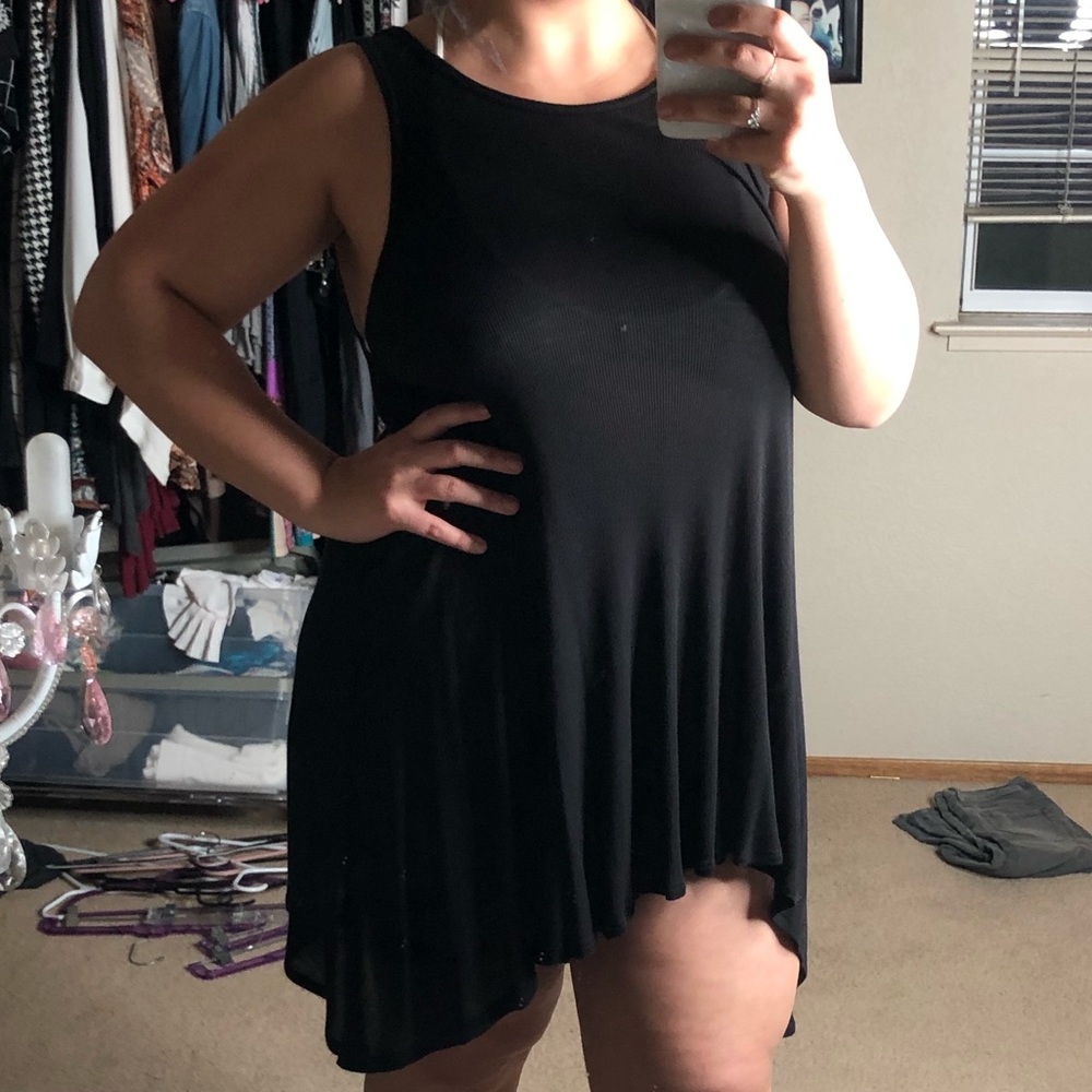 Black goddess neck dress